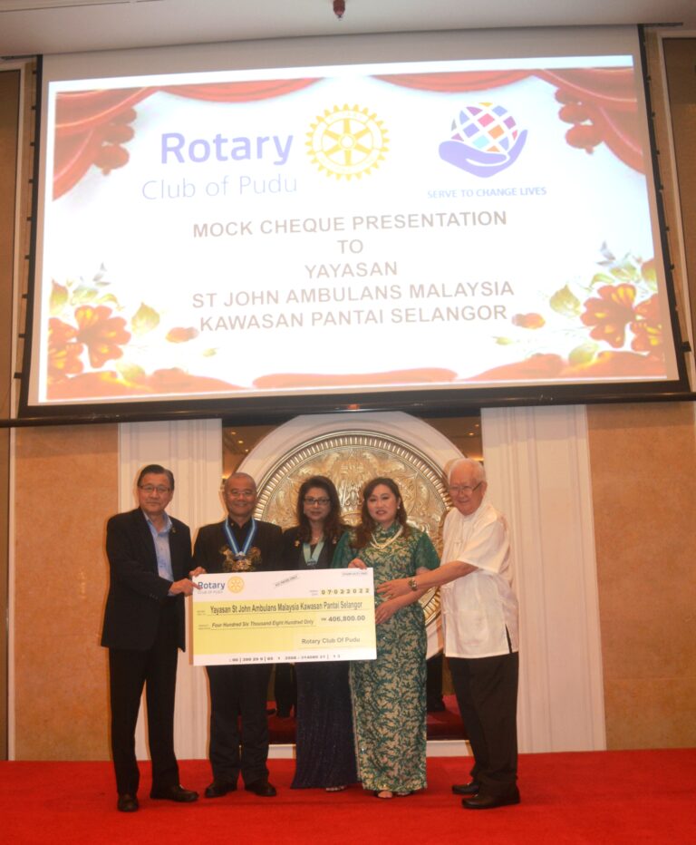 Rotary Club of Pudu sumbang RM406,800